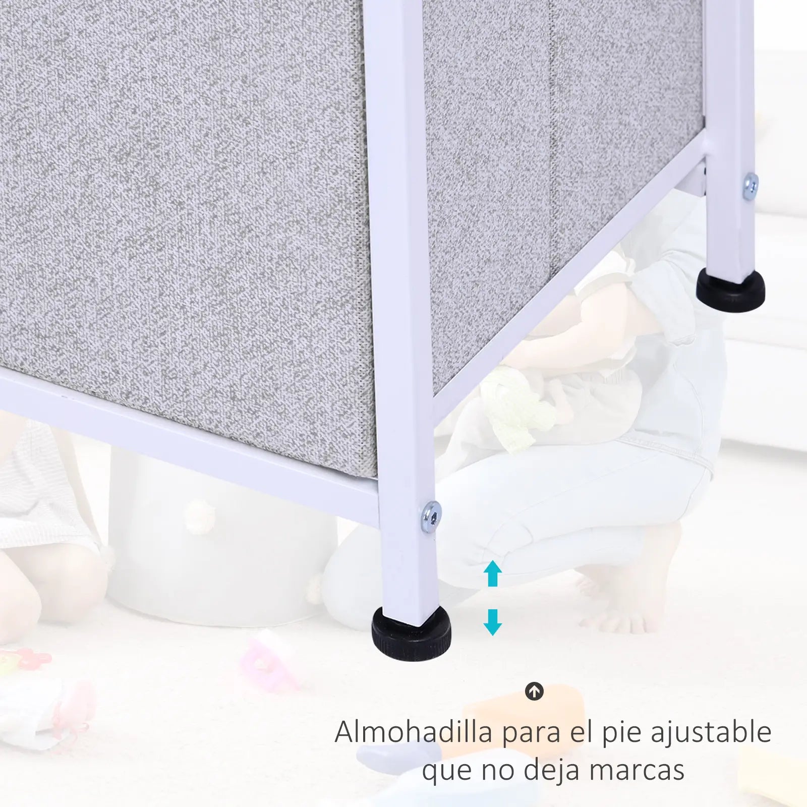 CÓMODA NORDLYN 5T CON 5 CAJONES DE TELA Y ESTRUCTURA METÁLICA image 6