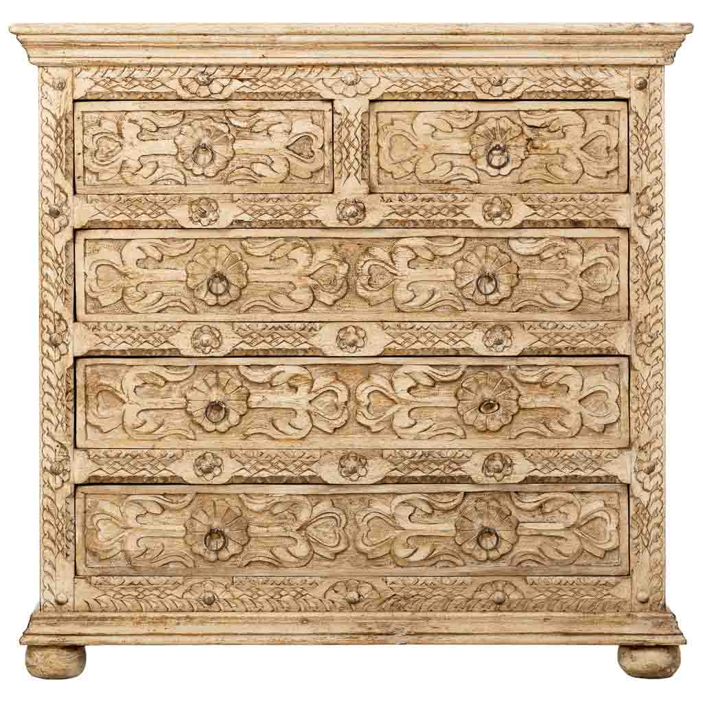 CÓMODA DALIAN WHITE VINTAGE 5 CAJONES image 2