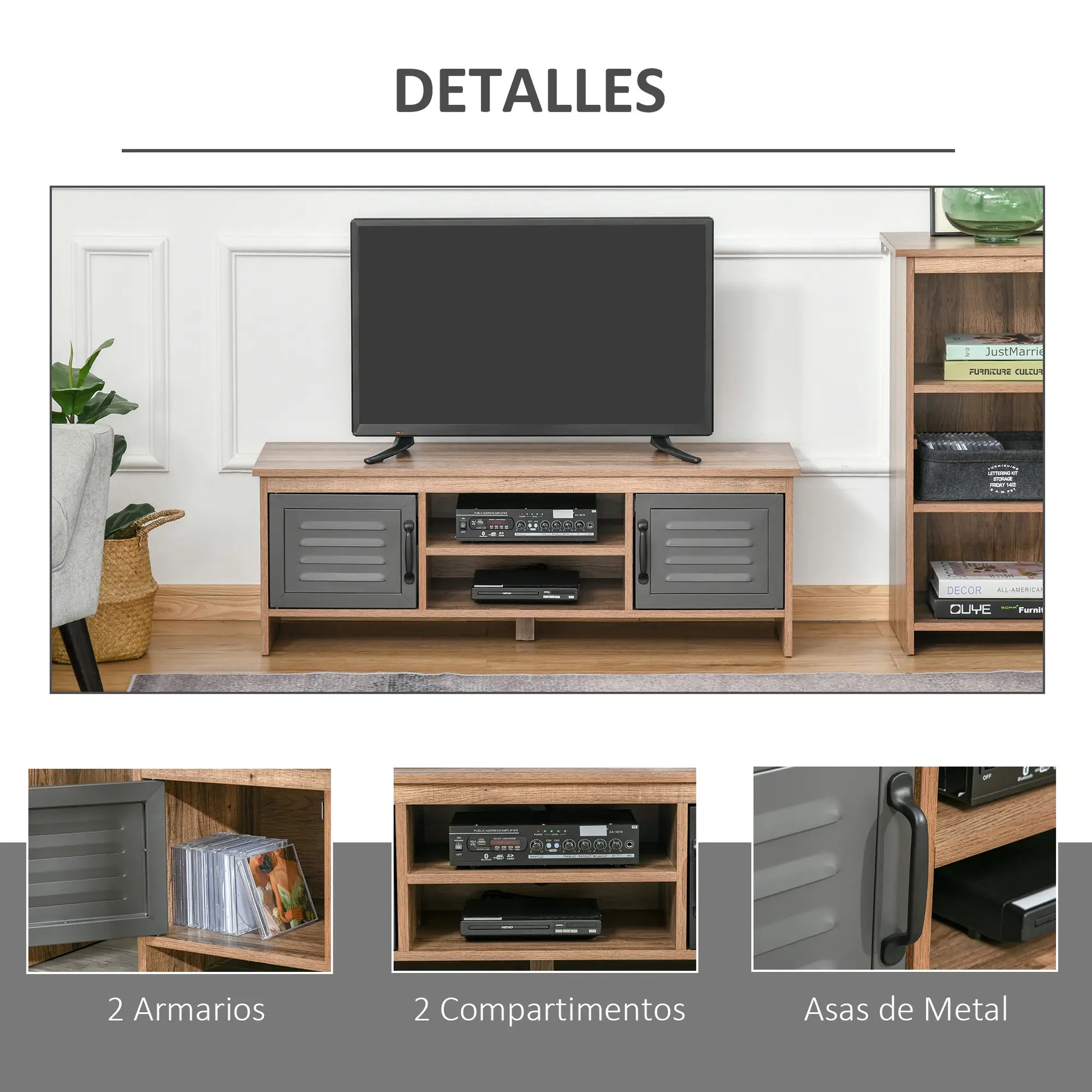 MUEBLE TV INDUSTRIAL 109 CM image 2