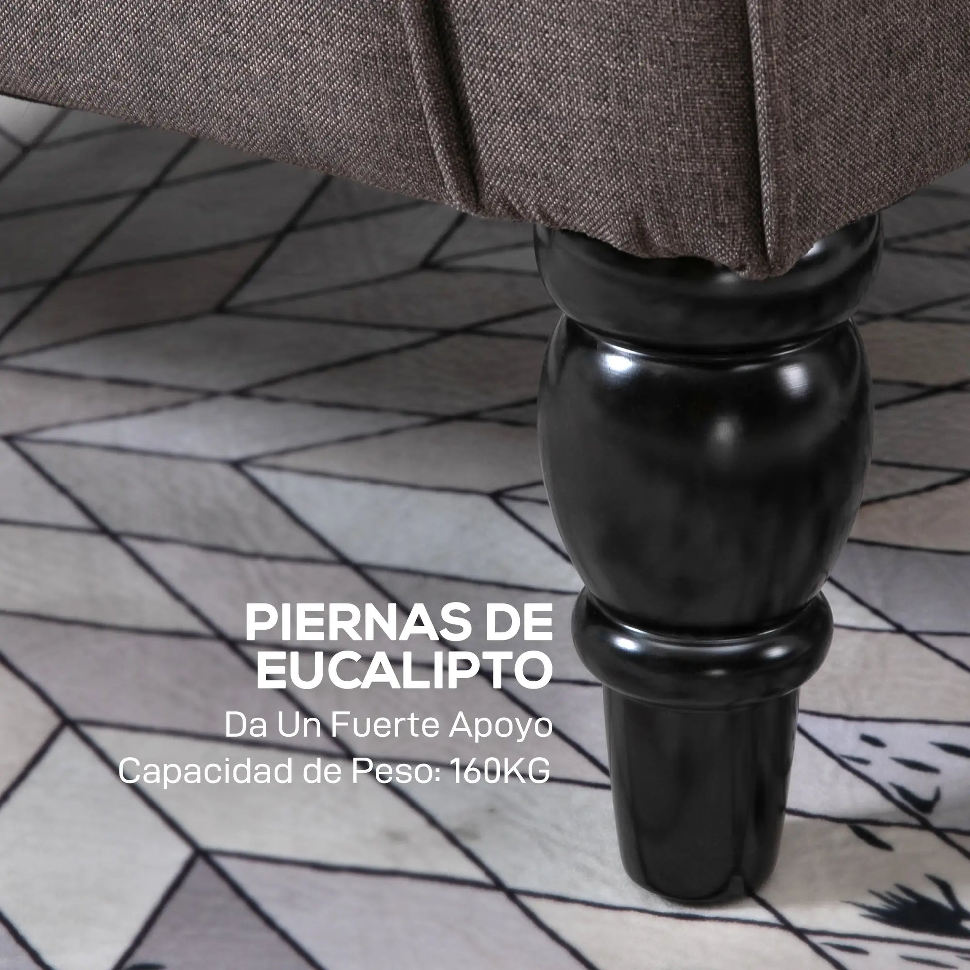 Sillón Versalles con Reposacabezas y Patas de Madera image 9