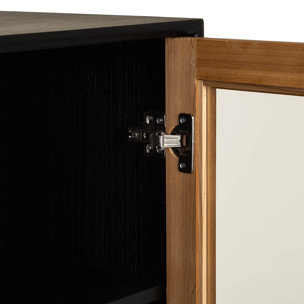 VITRINA TAKI DE MADERA RECUPERADA NEGRA image 4