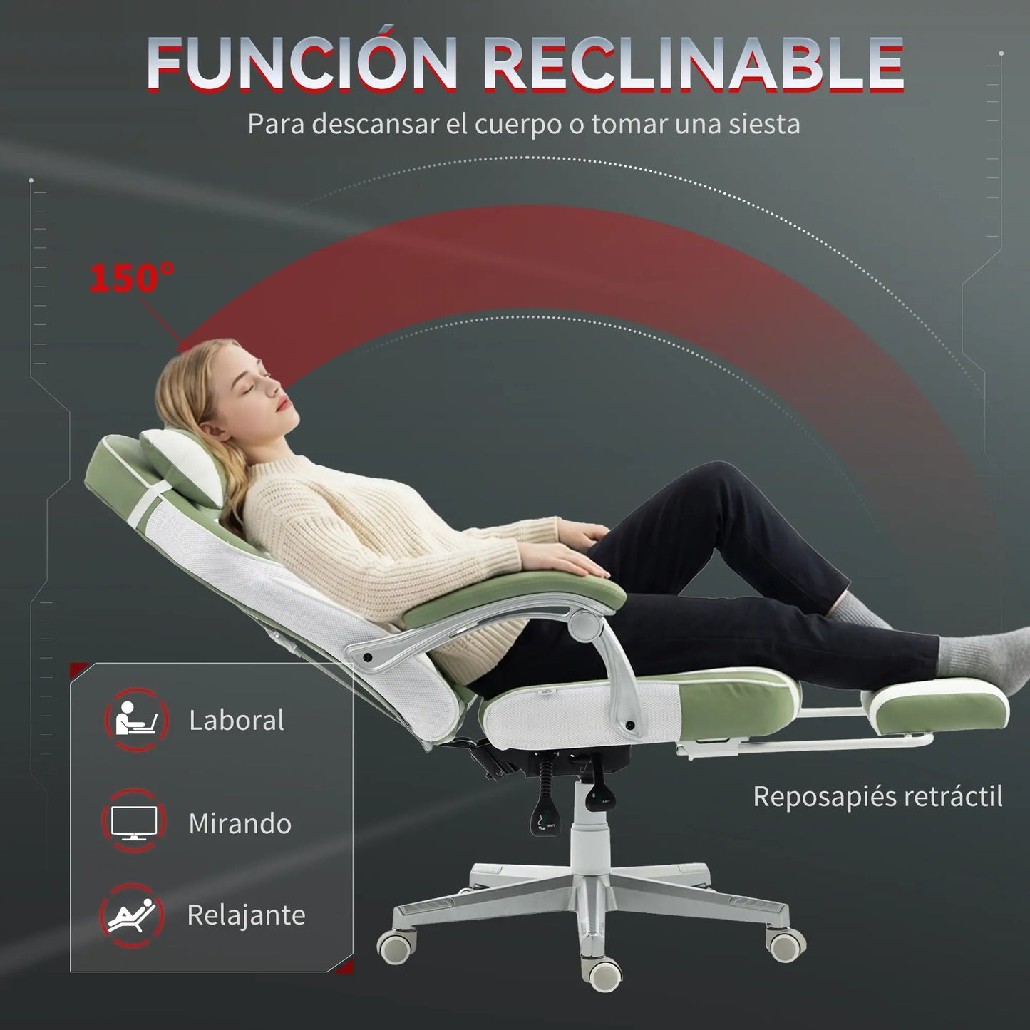 SILLA GAMING MODELO VERDE RELAX PRO image 1