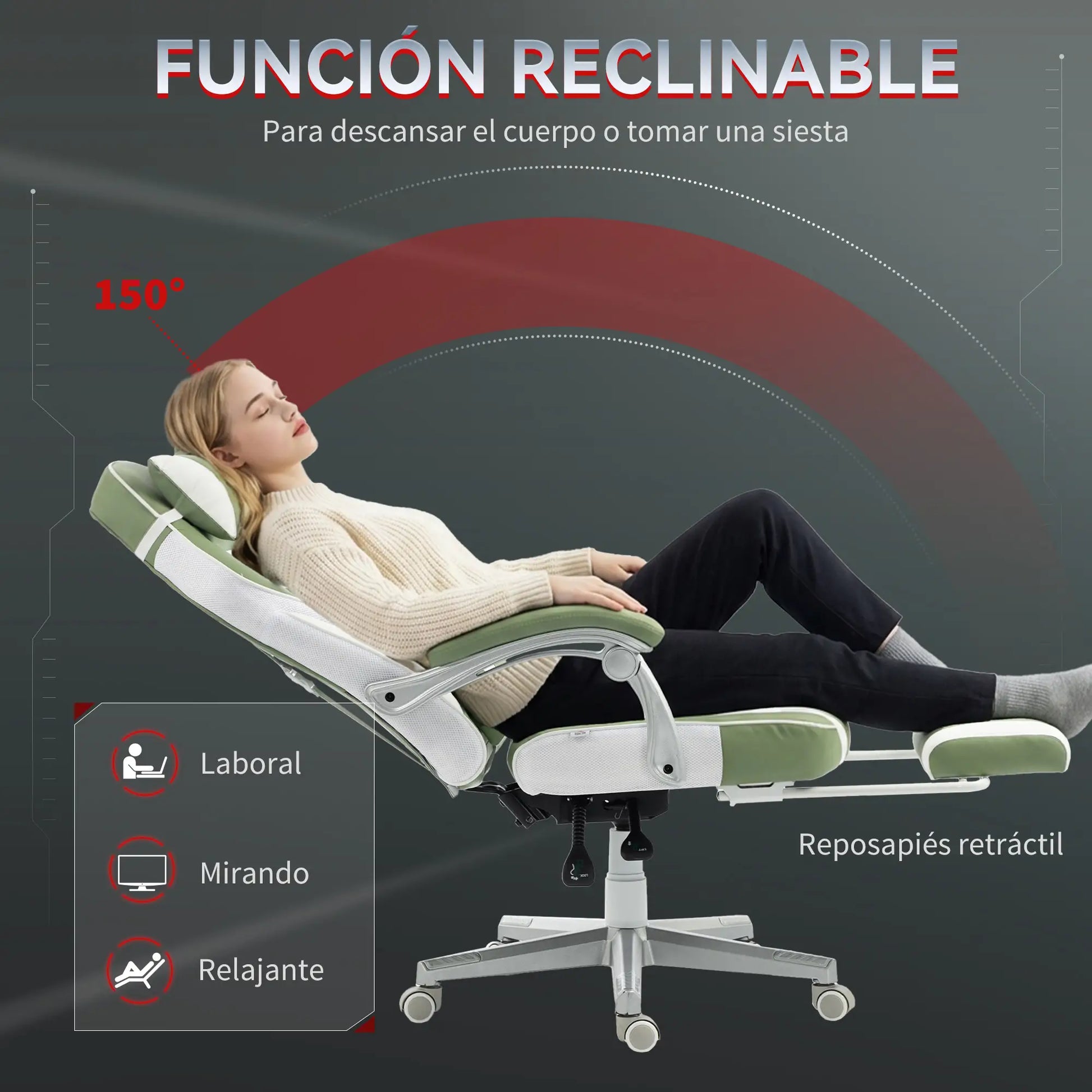 SILLA GAMING MODELO VERDE RELAX PRO image 1