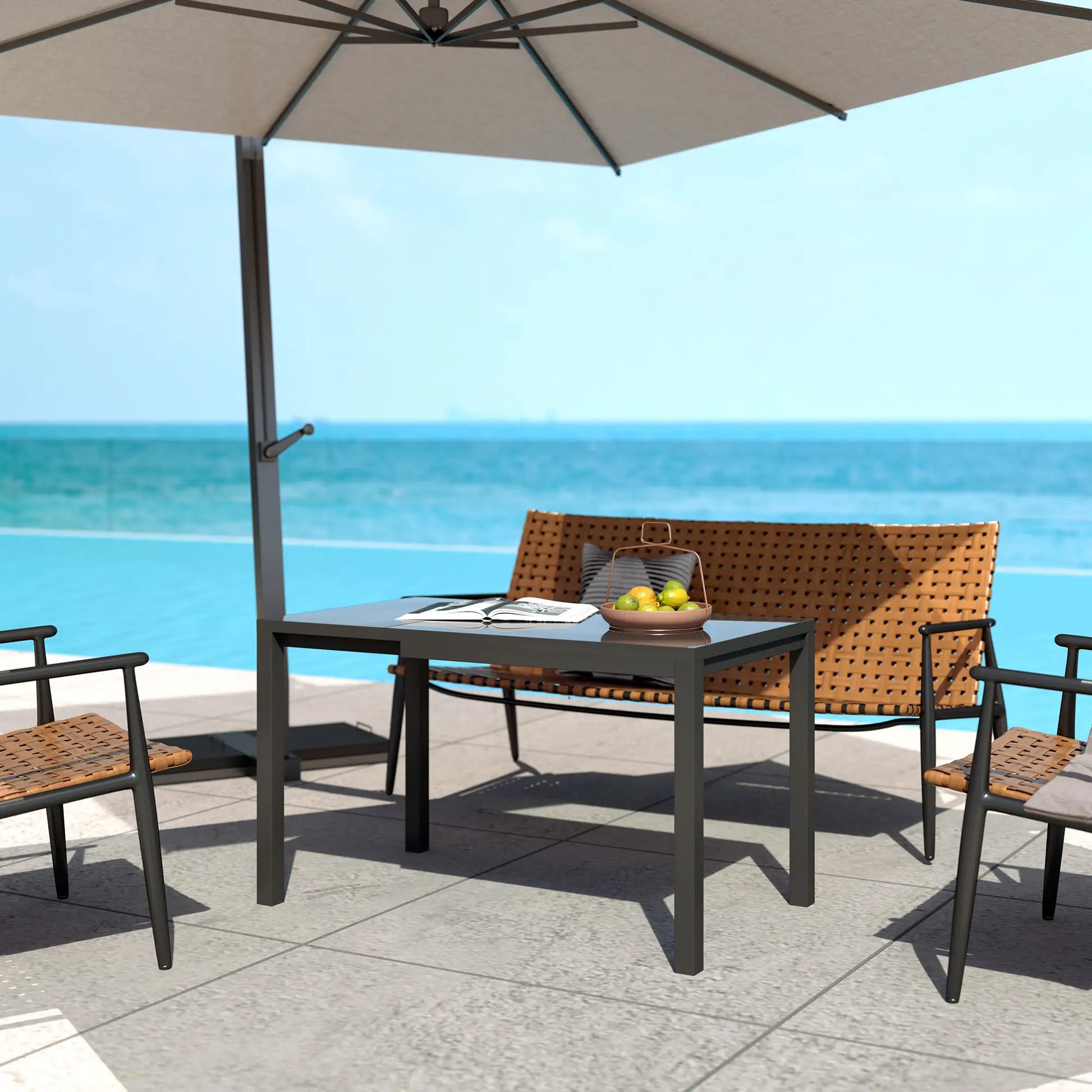 MESA DE COMEDOR EXTENSIBLE DE EXTERIOR ALUMIX GARDEN 6 image 8