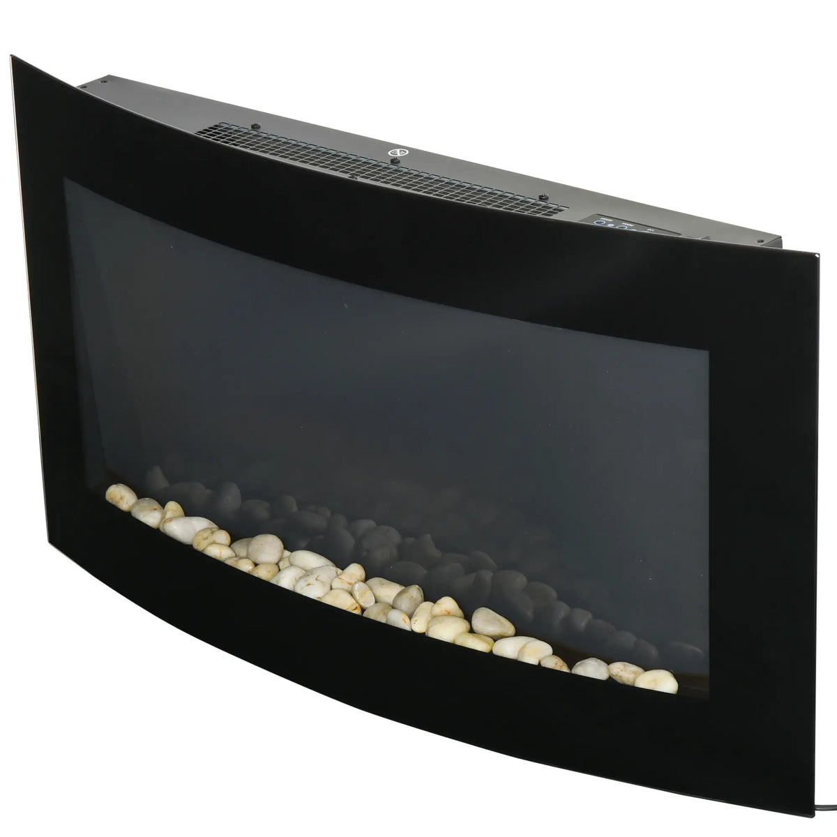 🔥 CHIMENEA ELÉCTRICA WALL FLAME 90 – DE PARED NEGRA CON LED MULTICOLOR Y MANDO A DISTANCIA