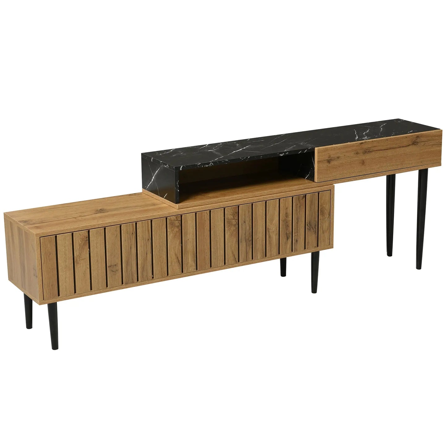 MUEBLE TV MODERNO DISEÑO MÁRMOL & VETADO MADERA image 9