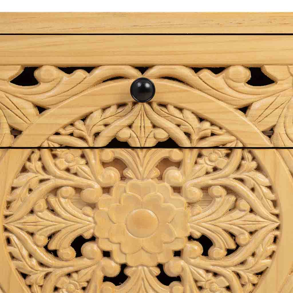 MESITA DE MADERA MARRÓN CON 1 CAJÓN Y 1 PUERTA image 5
