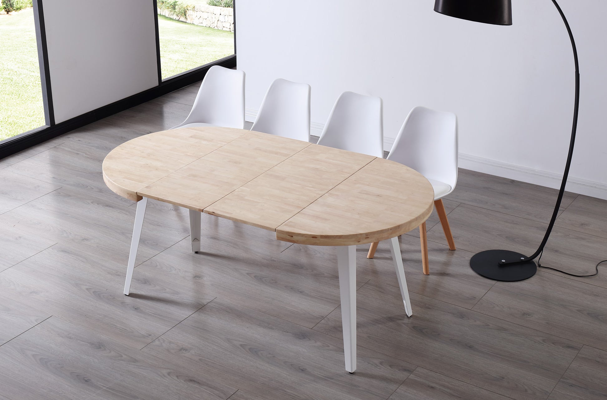 MESA  DE COMEDOR REDONDA EXTENSIBLE BERG 54MM image 9