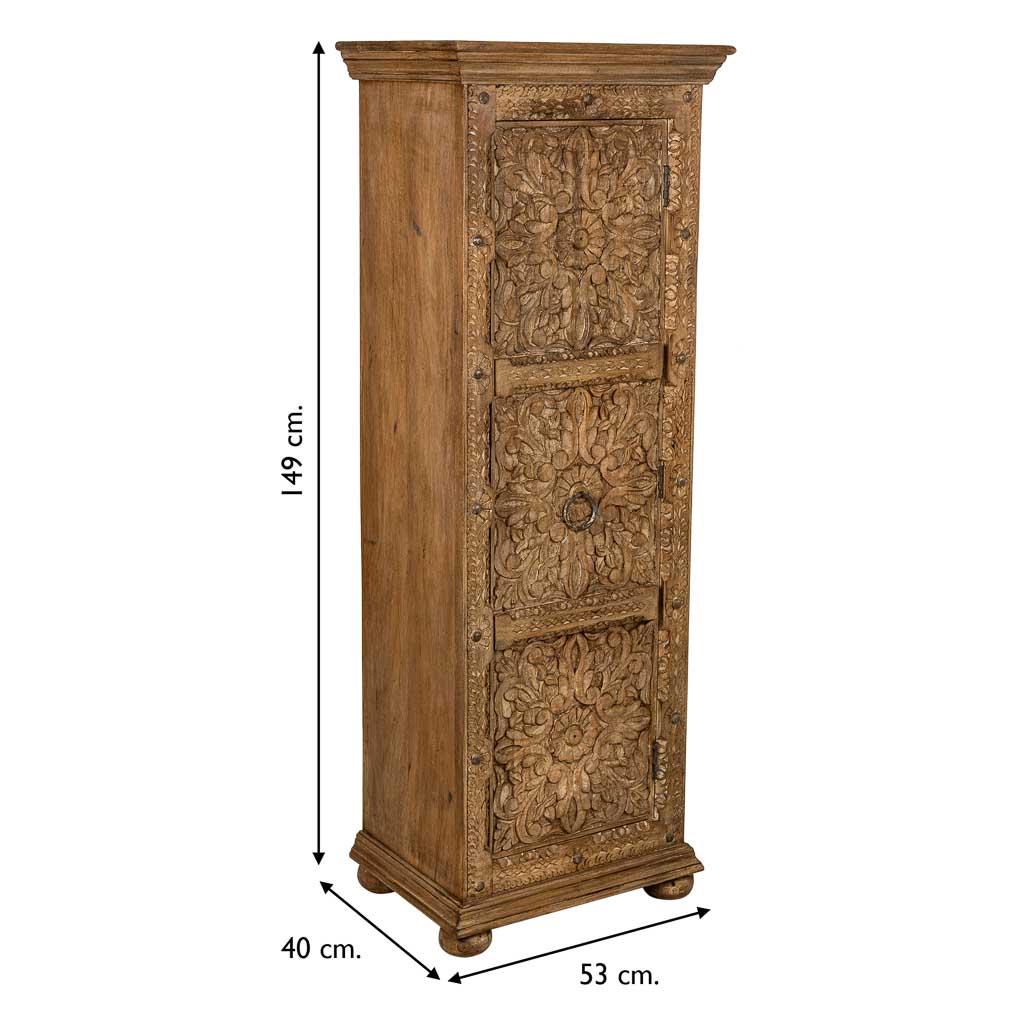 ARMARIO DALIAN MARRÓN COMPACT ARTESANAL DE MADERA MACIZA image 2