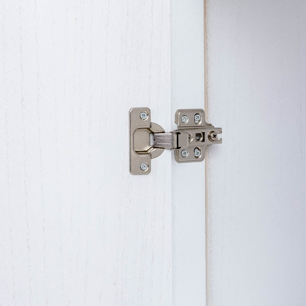 ARMARIO MARTA DE MADERA Y METAL BLANCO 1 PUERTA CON 3 ESTANTES image 5