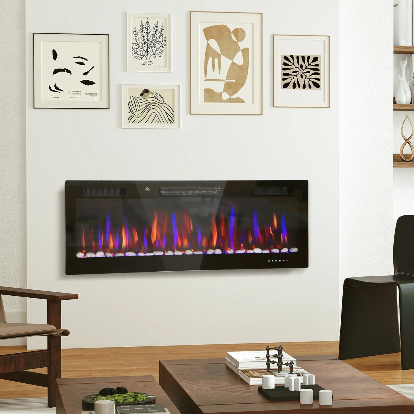 CHIMENEA ELÉCTRICA ULTRAFINA FLAMEVIEW 3D 1800W EMPOTRABLE/PARED 127 CM image 0