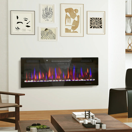 CHIMENEA ELÉCTRICA ULTRAFINA FLAMEVIEW 3D 1800W EMPOTRABLE/PARED 127 CM image 0