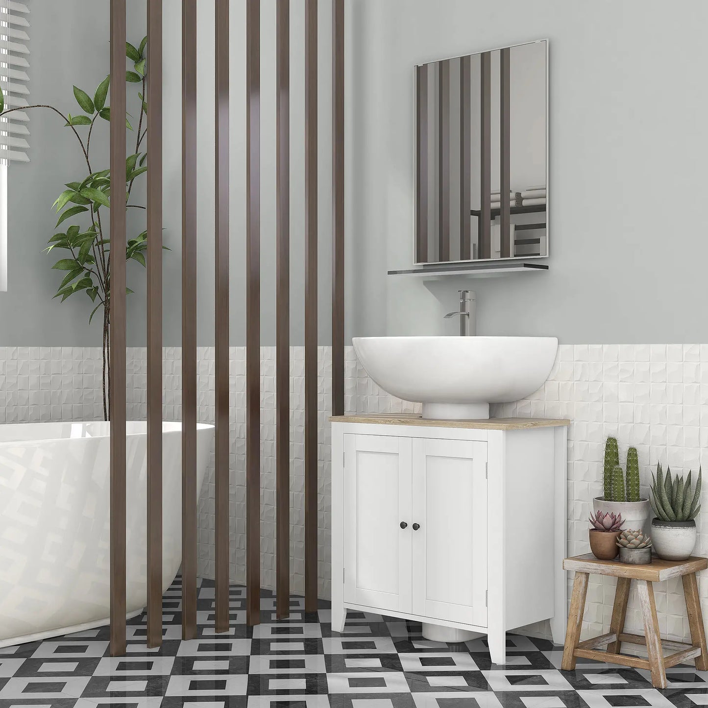 MUEBLE BAJO LAVABO AQUILA 60 BLANCO image 0