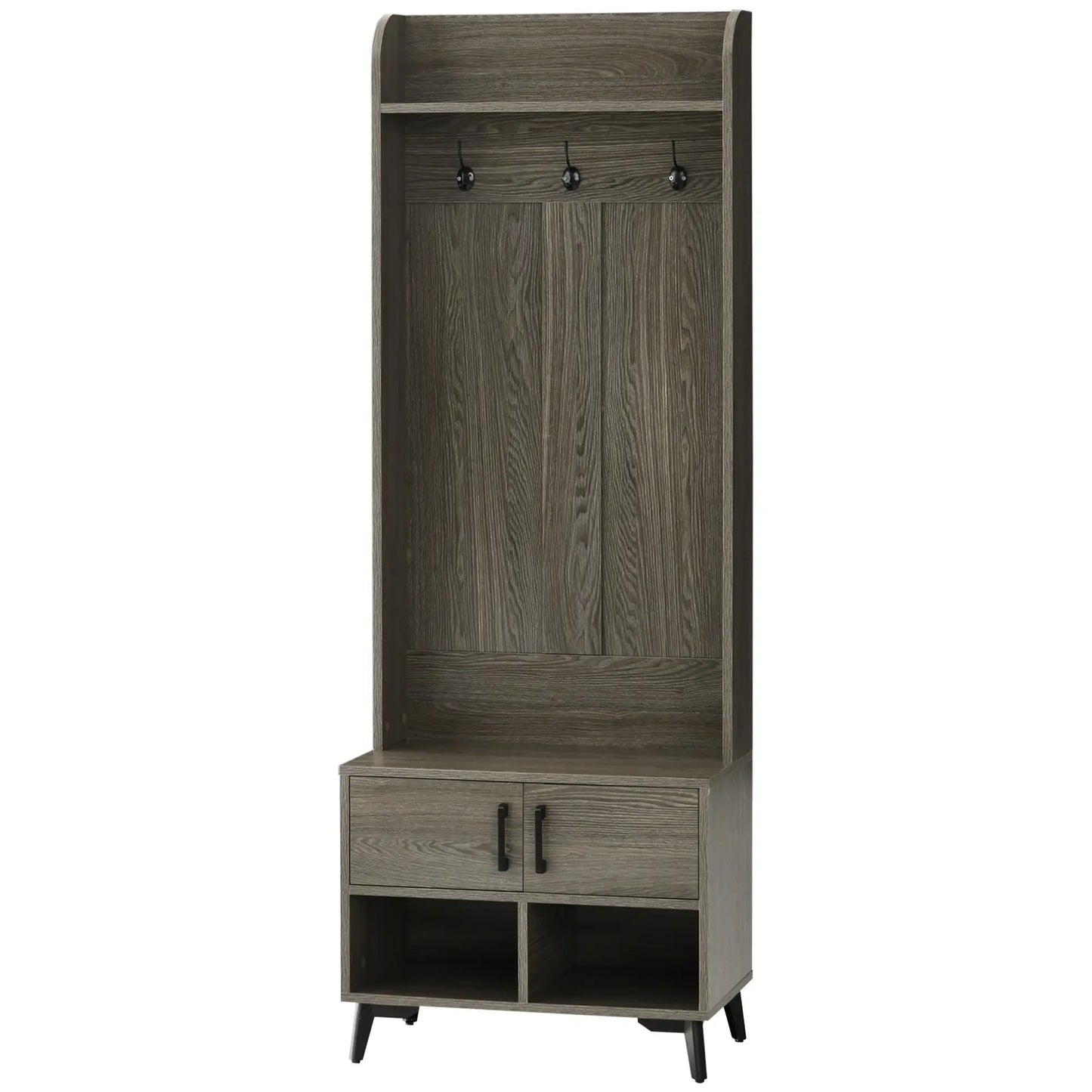 PERCHERO RUSTIC GREY STORAGE 4 EN 1 image 1