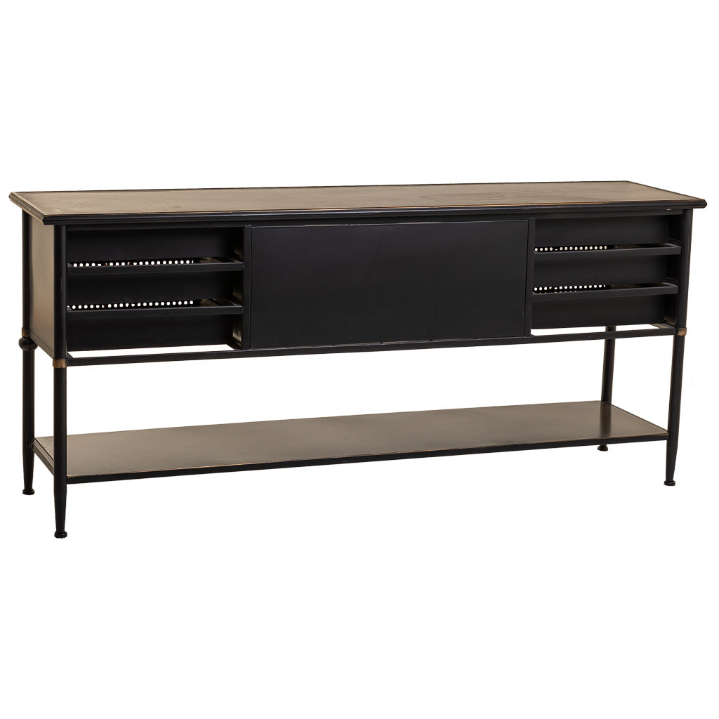 MUEBLE TV ALKA DE METAL MARRÓN CON 6 CAJONES Y HUECO CENTRAL image 7