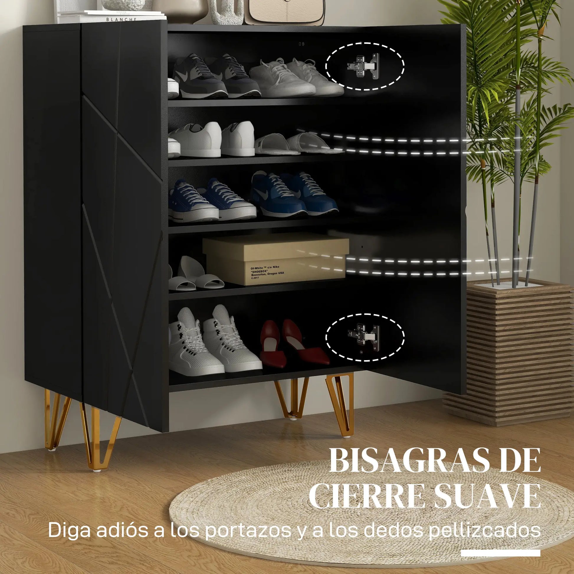 ZAPATERO DE ENTRADA NEGRO SOFTCLOSE URBAN 5 image 7