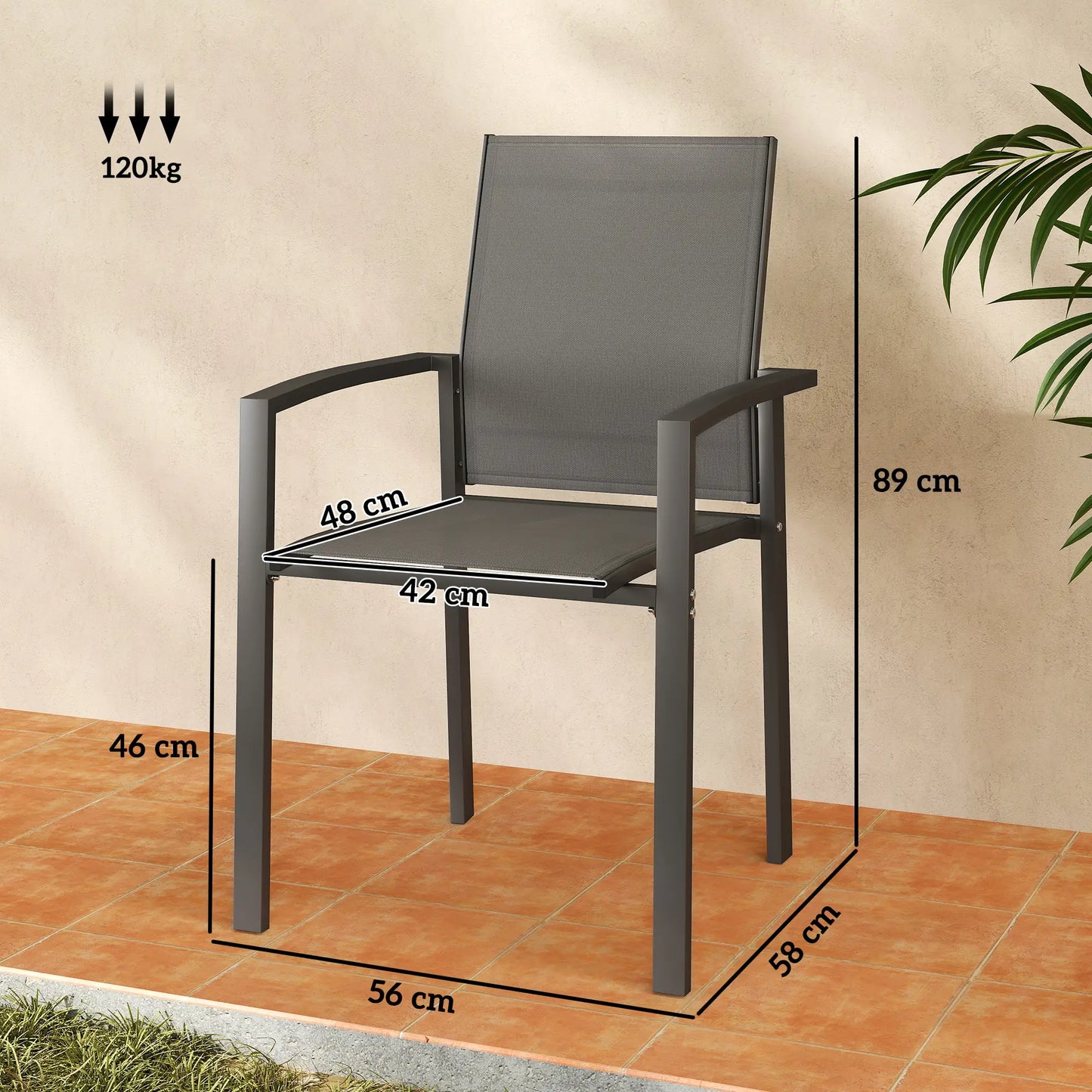 SILLAS DE JARDÍN APILABLES URBAN GARDEN PRO · SET 2 UNIDADES image 1