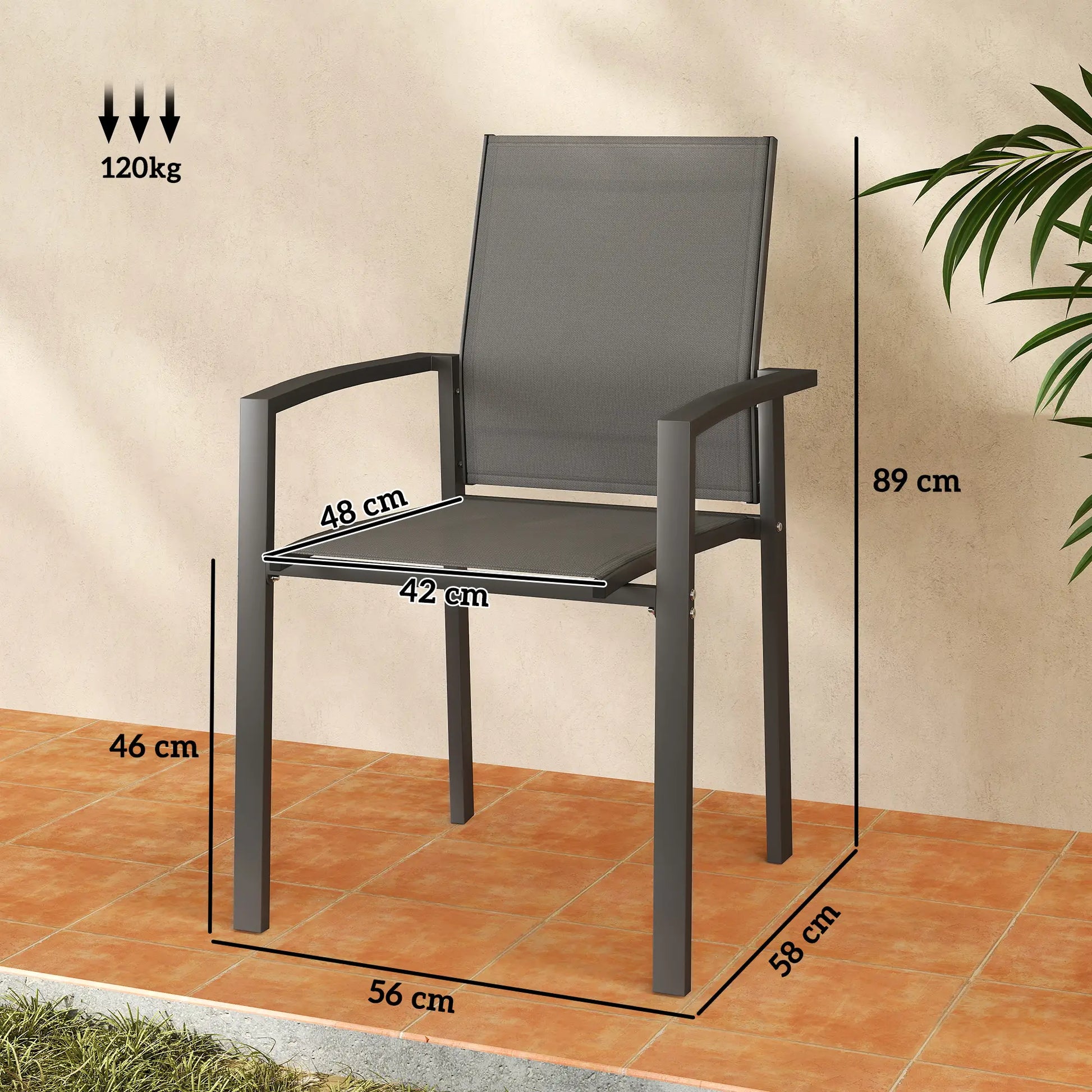 SILLAS DE JARDÍN APILABLES URBAN GARDEN PRO · SET 2 UNIDADES image 1