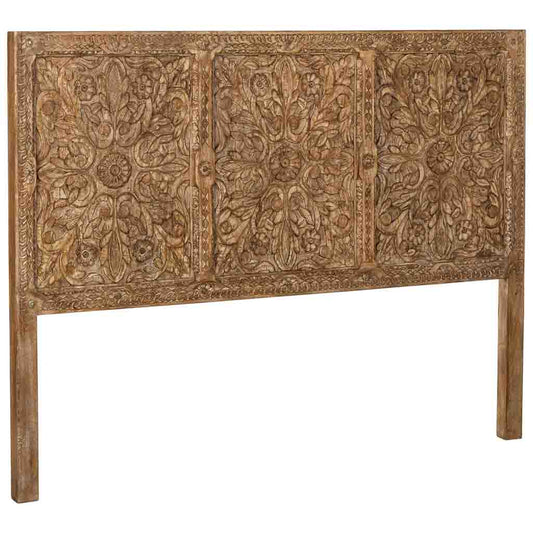 CABECERO DALIAN ARTESANAL MARRÓN DE MADERA MACIZA image 0