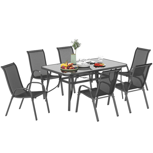CONJUNTO DE JARDÍN OASIS DINING 7 PIEZAS – MESA Y 6 SILLAS PARA TERRAZA image 0