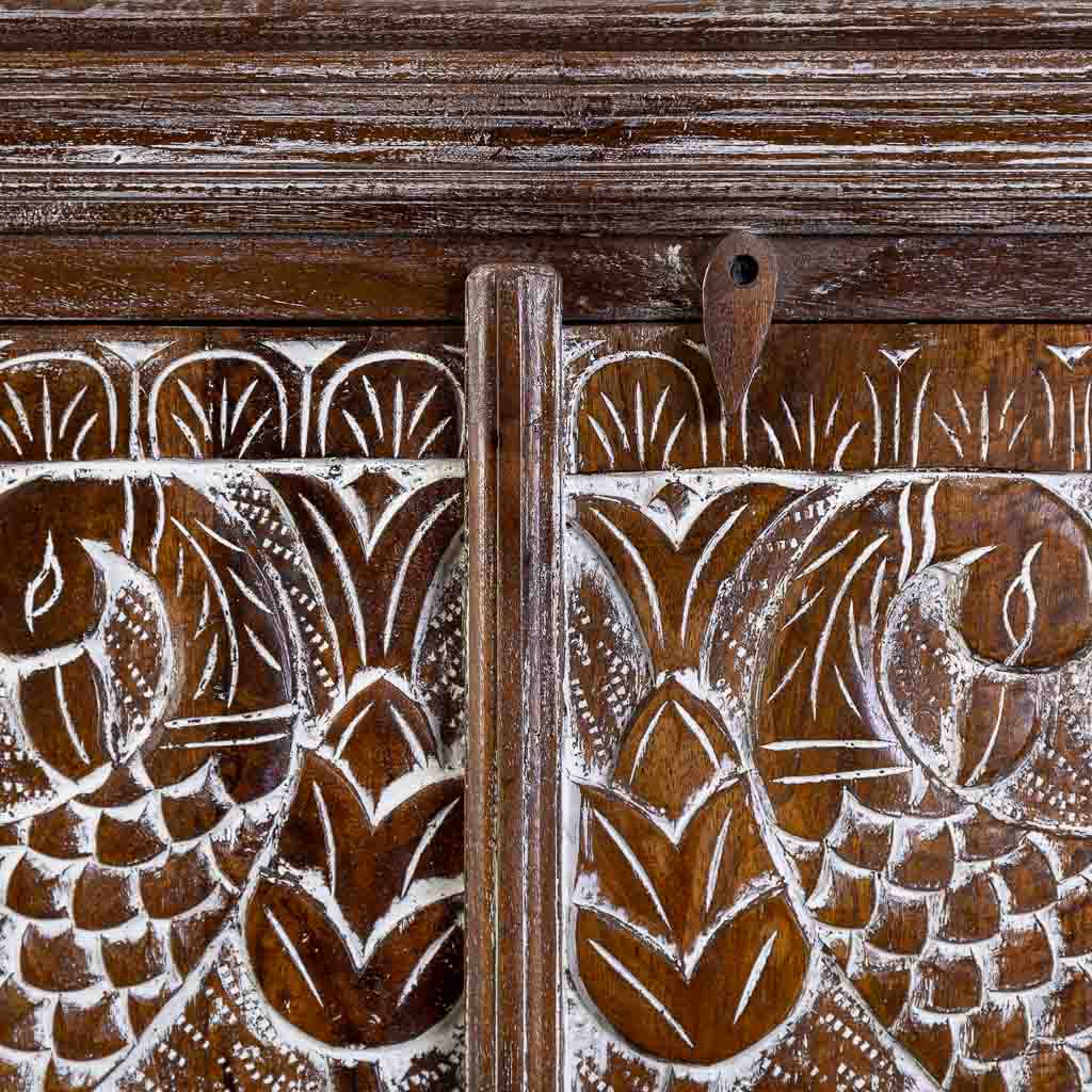 ARMARIO AKI DE MADERA ARTESANAL CON 2 PUERTAS MARRÓN image 5
