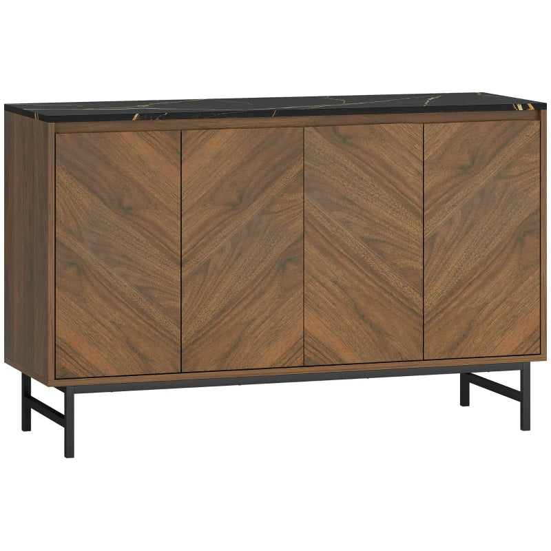 Mueble TV Nogal 120 cm con Tablero Efecto Mármol image 2