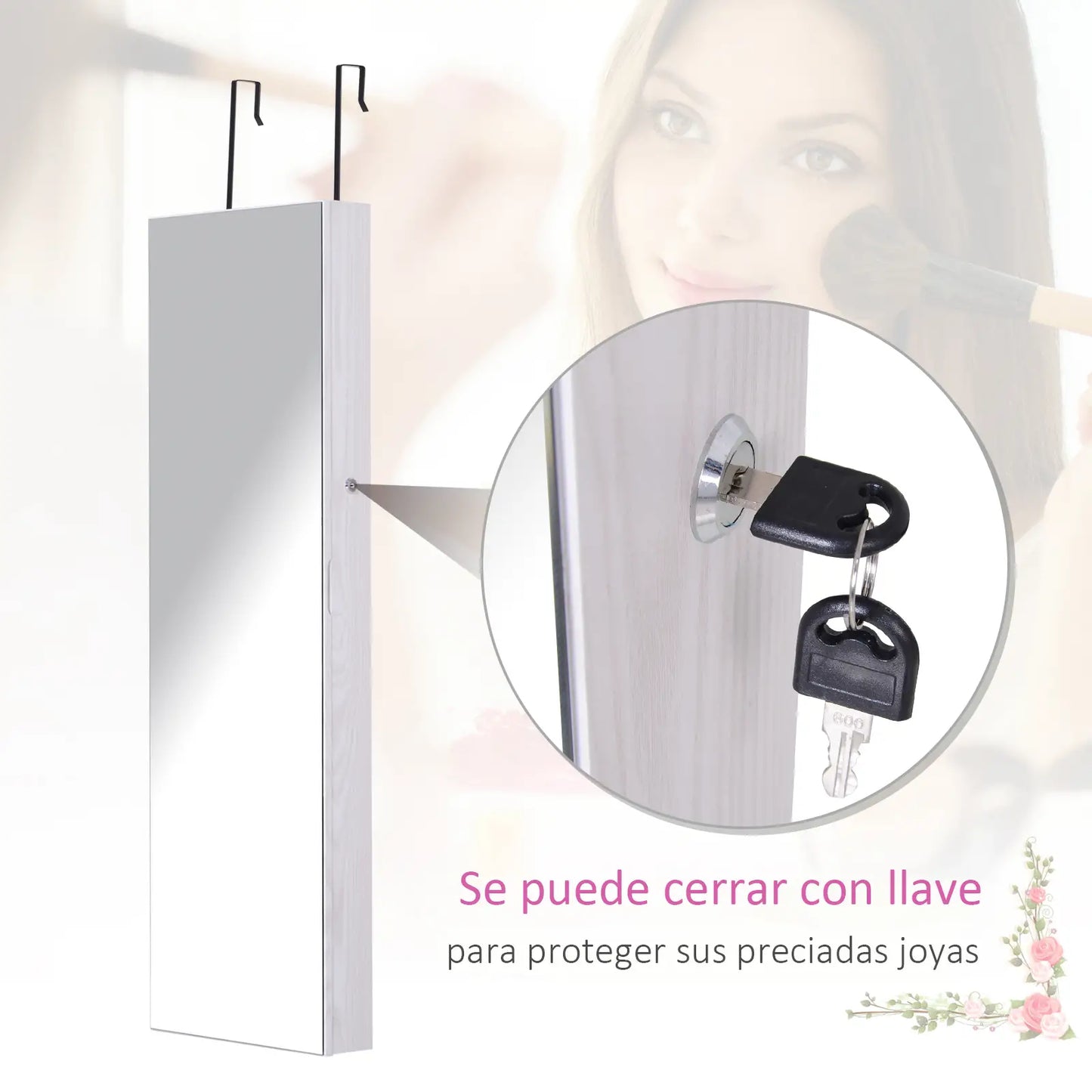 ESPEJO JOYERO LED WALL STYLE CON CERRADURA image 4