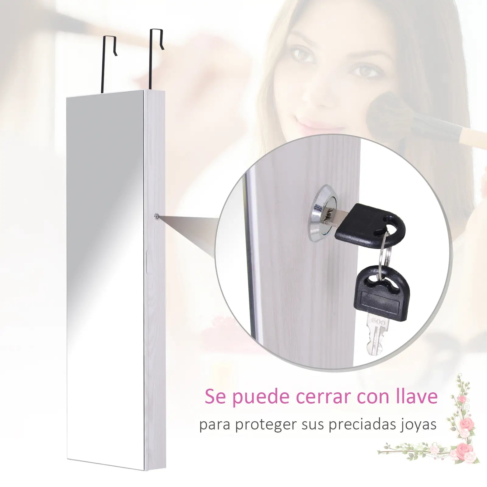 ESPEJO JOYERO LED WALL STYLE CON CERRADURA image 4