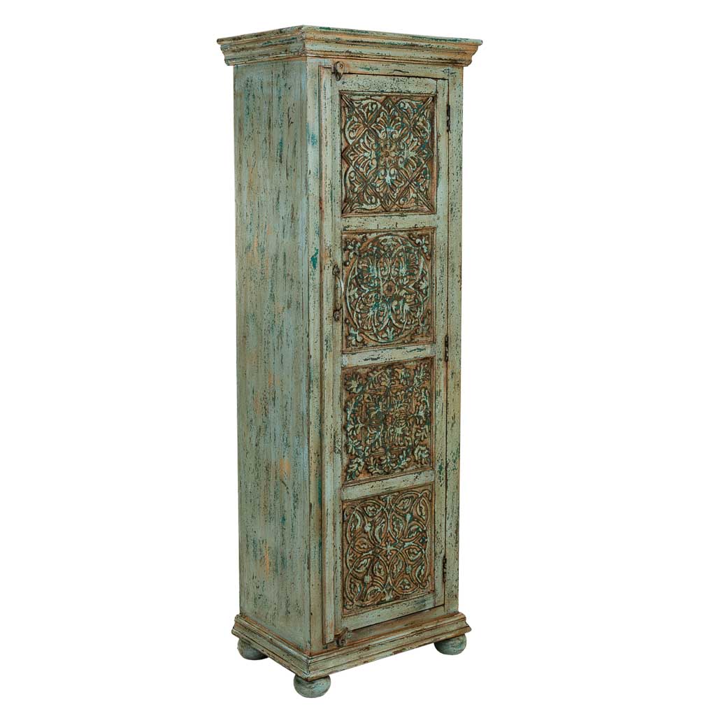 ARMARIO DALIAN VERDE AGUAMARINA ARTESANAL DE MADERA MACIZA image 0
