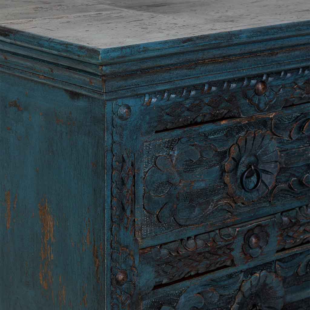 CÓMODA DALIAN BLUE VINTAGE ARTESANAL image 4