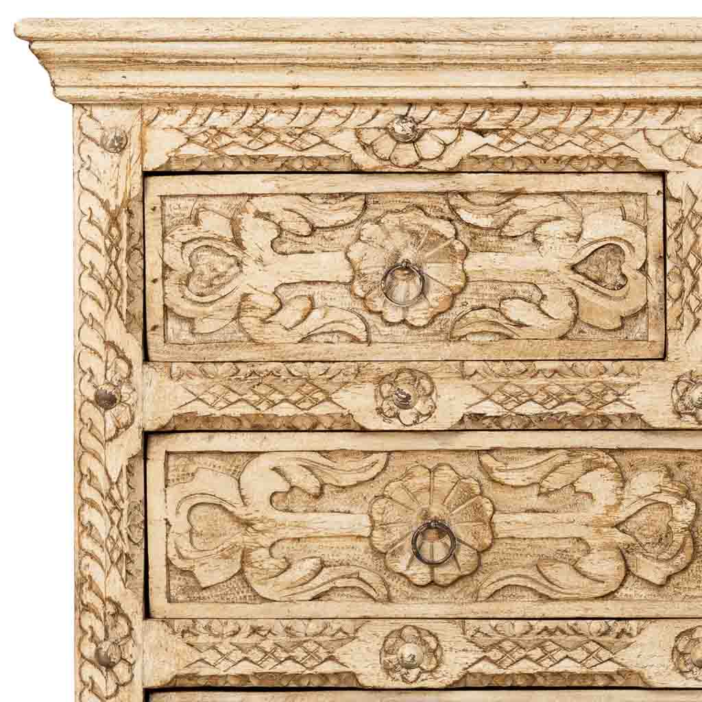 CÓMODA DALIAN WHITE VINTAGE 5 CAJONES image 8