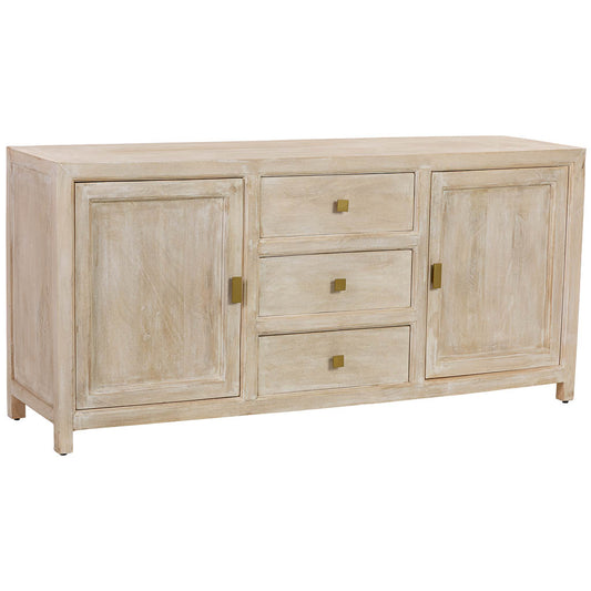 APARADOR ALMA DE MADERA BLANCA 3 CAJONES + 2 PUERTAS image 0