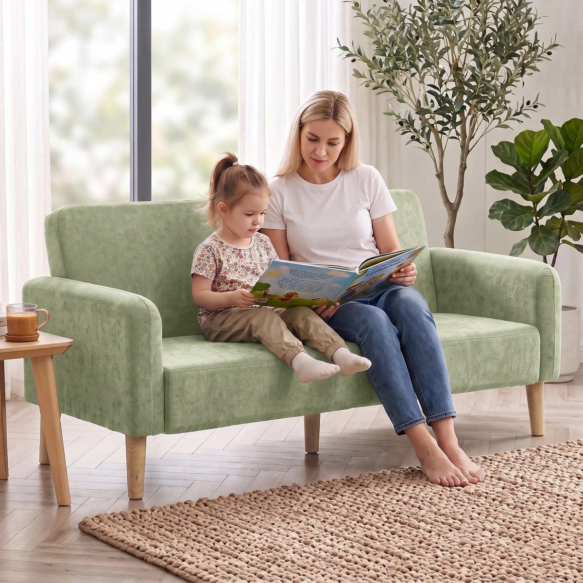 💚 SOFÁ VELVET GREEN 2 PLAZAS – TERCIOPELO VERDE CON ASIENTO ACOLCHADO 160 CM