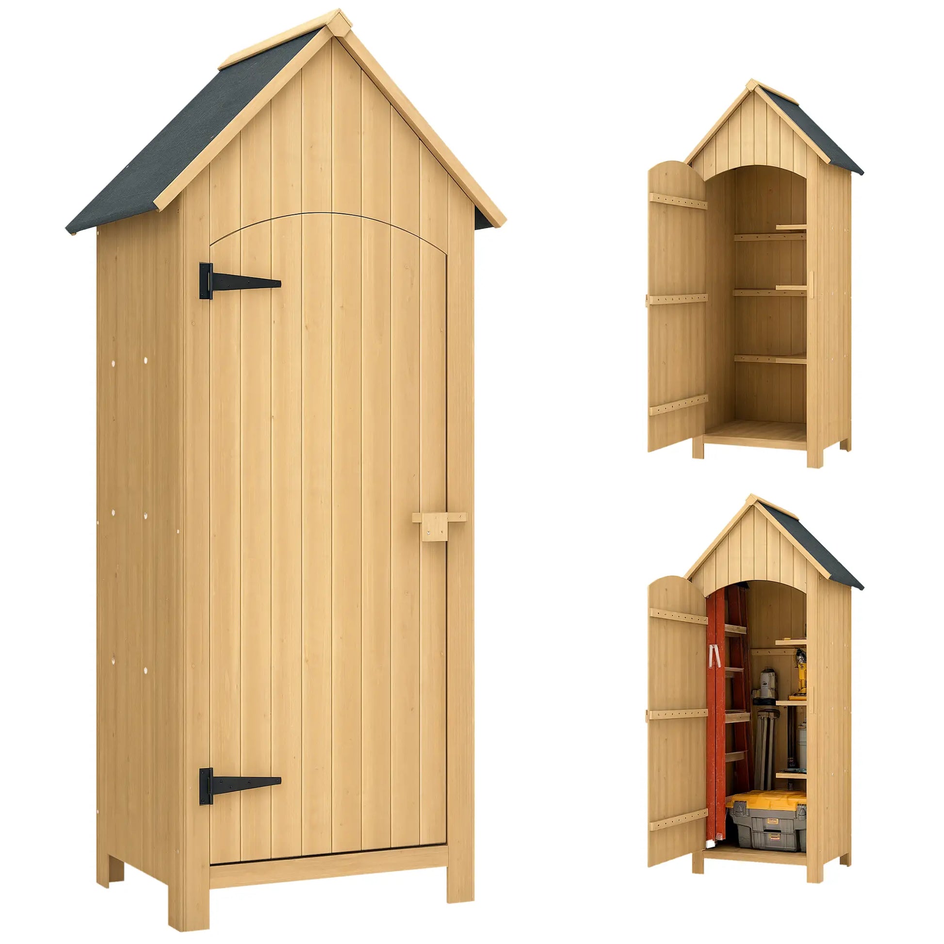 CASETA DE JARDÍN EXTERIOR DE MADERA 0,3 m² – ALMACENAJE DE HERRAMIENTAS image 9