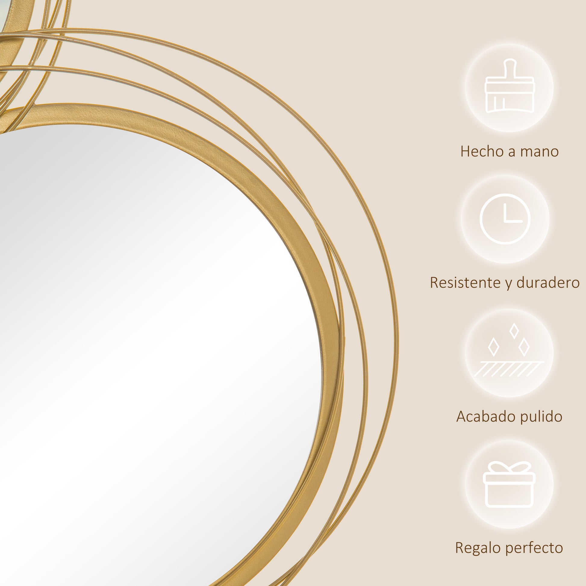 DECORACIÓN METÁLICA ESPEJOS ORBIT GOLD image 6