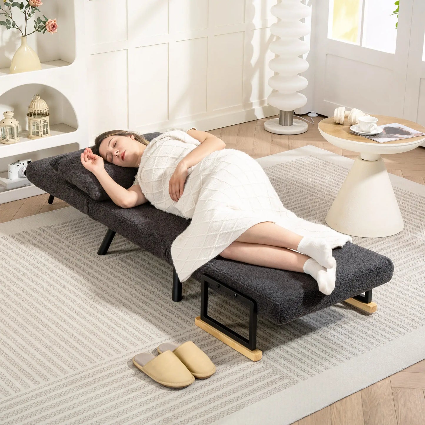 SOFÁ CAMA INDIVIDUAL KANSAS 4 EN 1 – SOFÁ CAMA CONVERTIBLE GRIS image 3