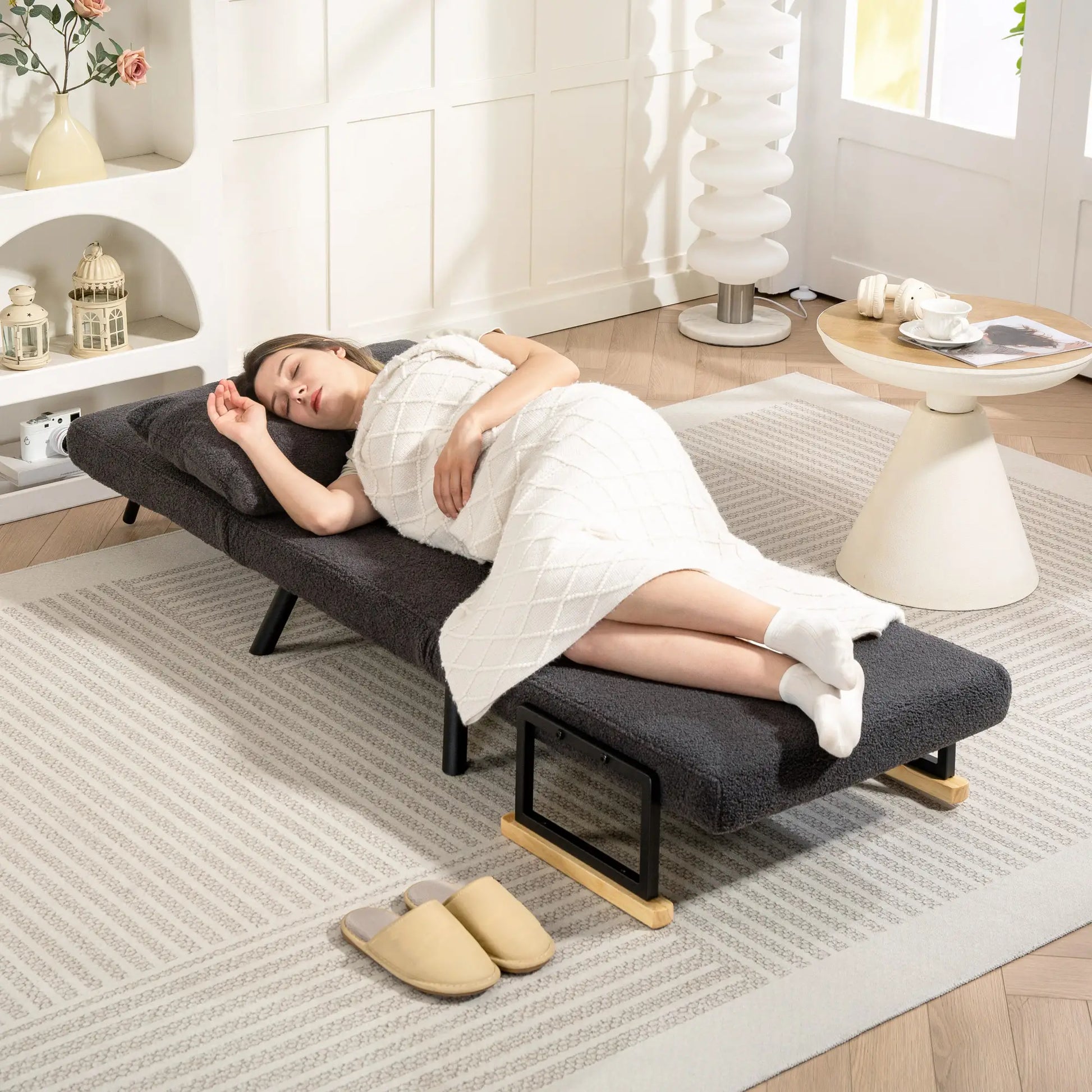 SOFÁ CAMA INDIVIDUAL KANSAS 4 EN 1 – SOFÁ CAMA CONVERTIBLE GRIS image 3