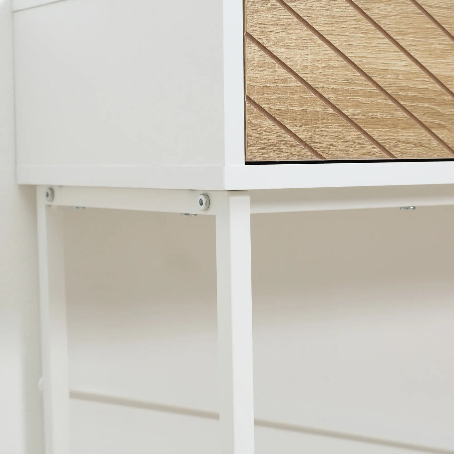 CONSOLA WHITE CARVED LINES image 4