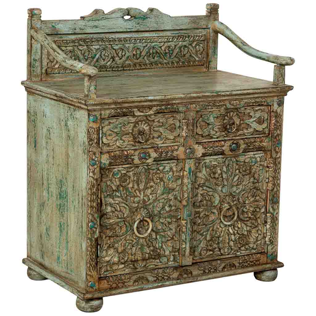 APARADOR DALIAN AQUA GREEN COMPACT ARTESANAL image 0