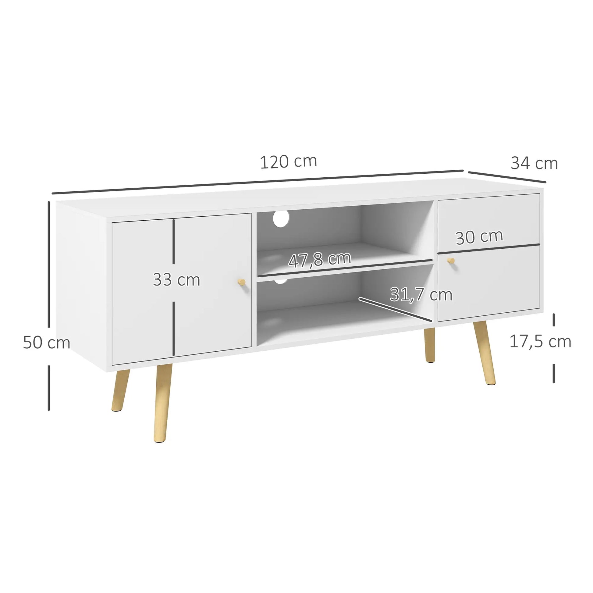 MUEBLE DE TV BLANCO MODELO NORDIK image 3
