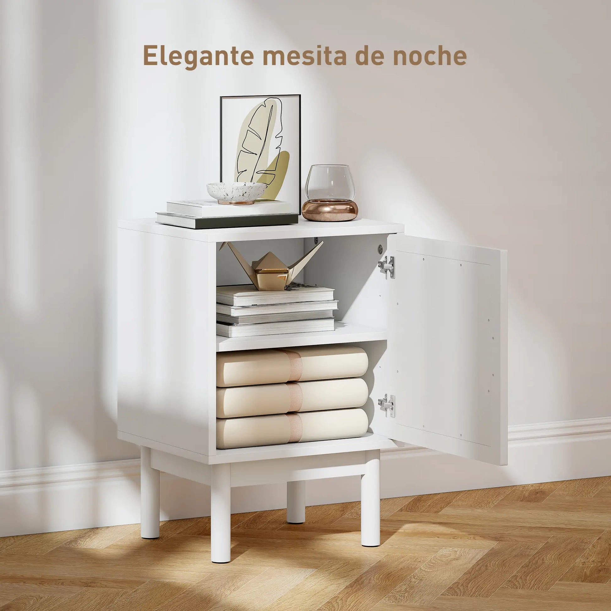 MESITA DE NOCHE BOHEMIA RATÁN BLANC CANNAGE image 9