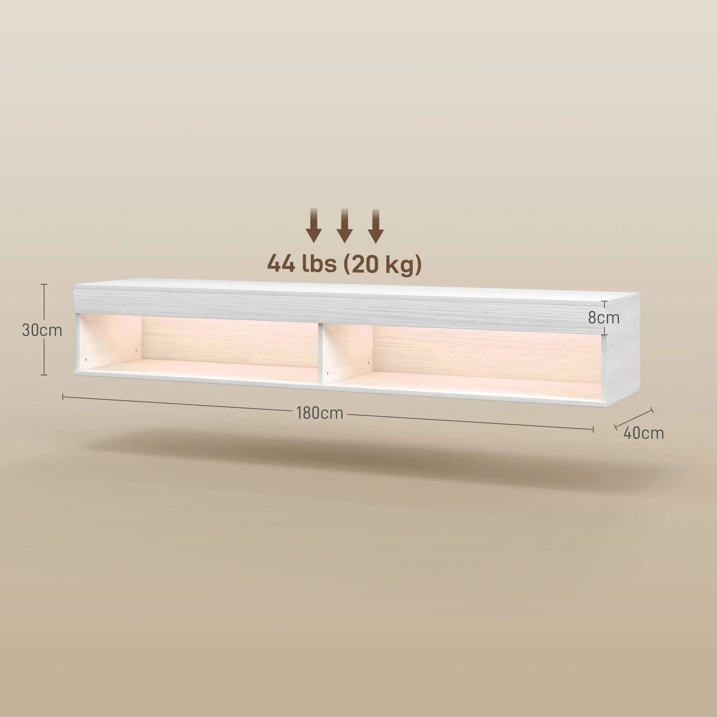 Mueble TV Suspendido con Iluminación LED 180 cm image 5