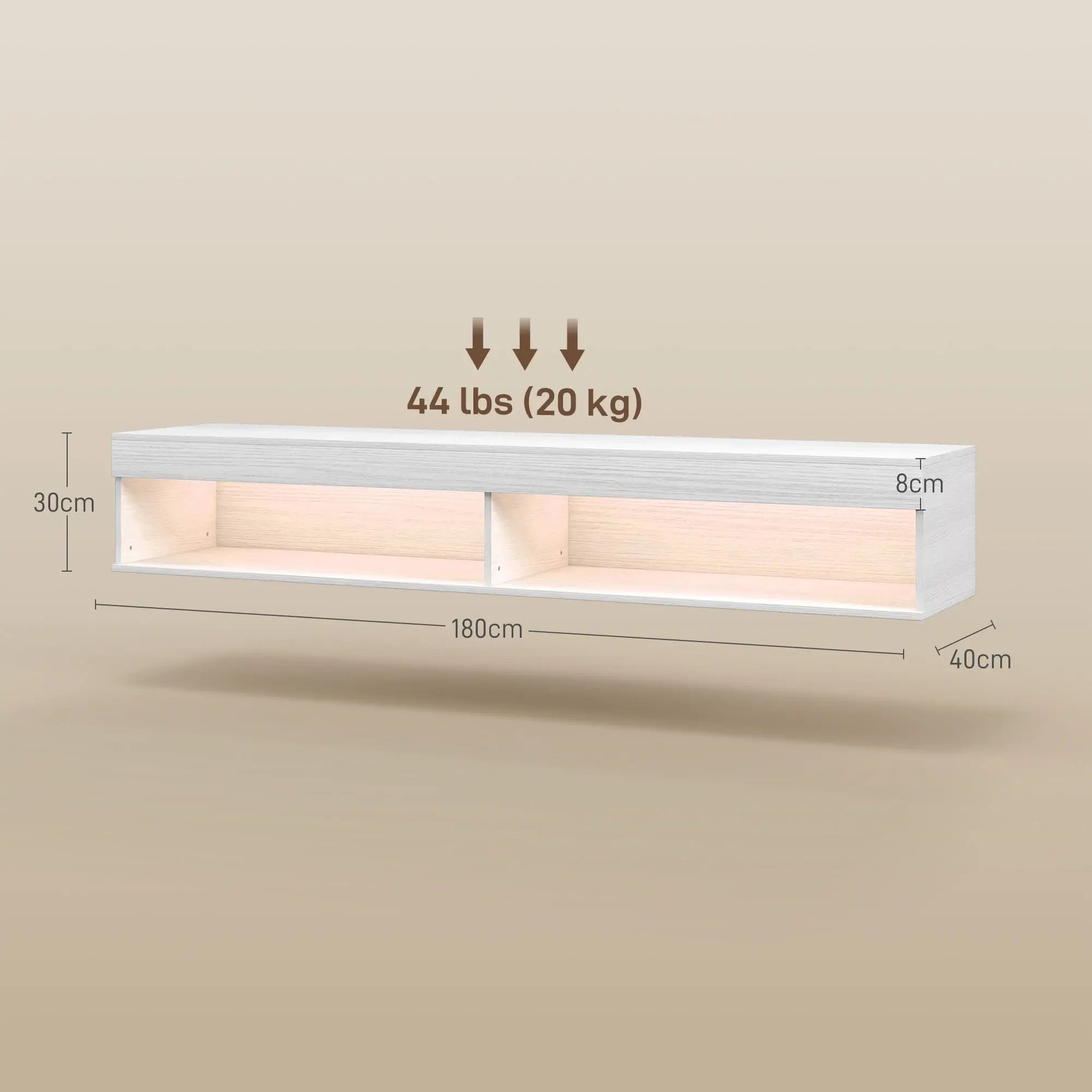 Mueble TV Suspendido con Iluminación LED 180 cm image 5