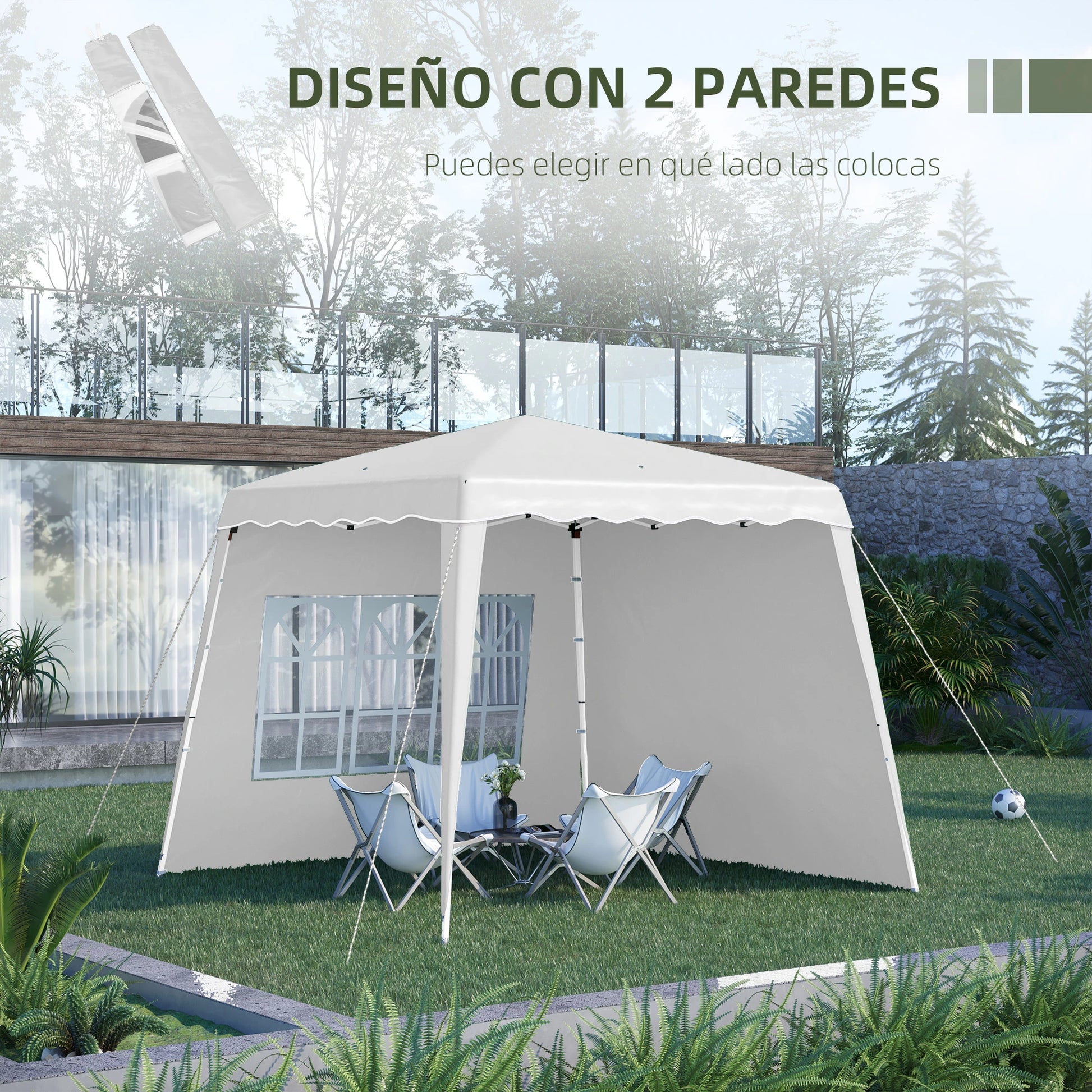 CARPA PLEGABLE NIVERA SUN 3X3 CON 2 PAREDES LATERALES image 2