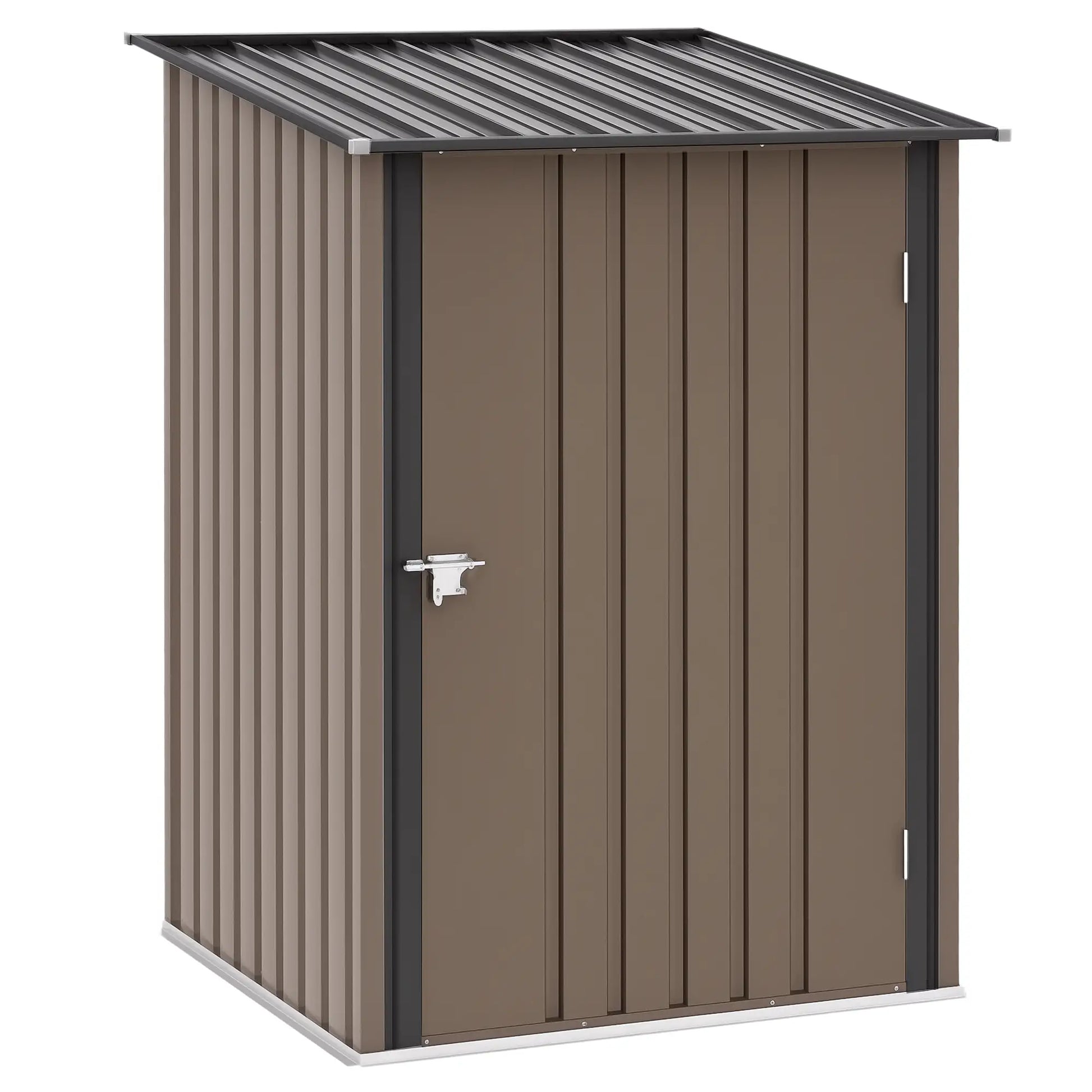 CASETA DE JARDÍN METÁLICA 0,92 M² MARRÓN CON CERRADURA – MODELO ATLAS image 5