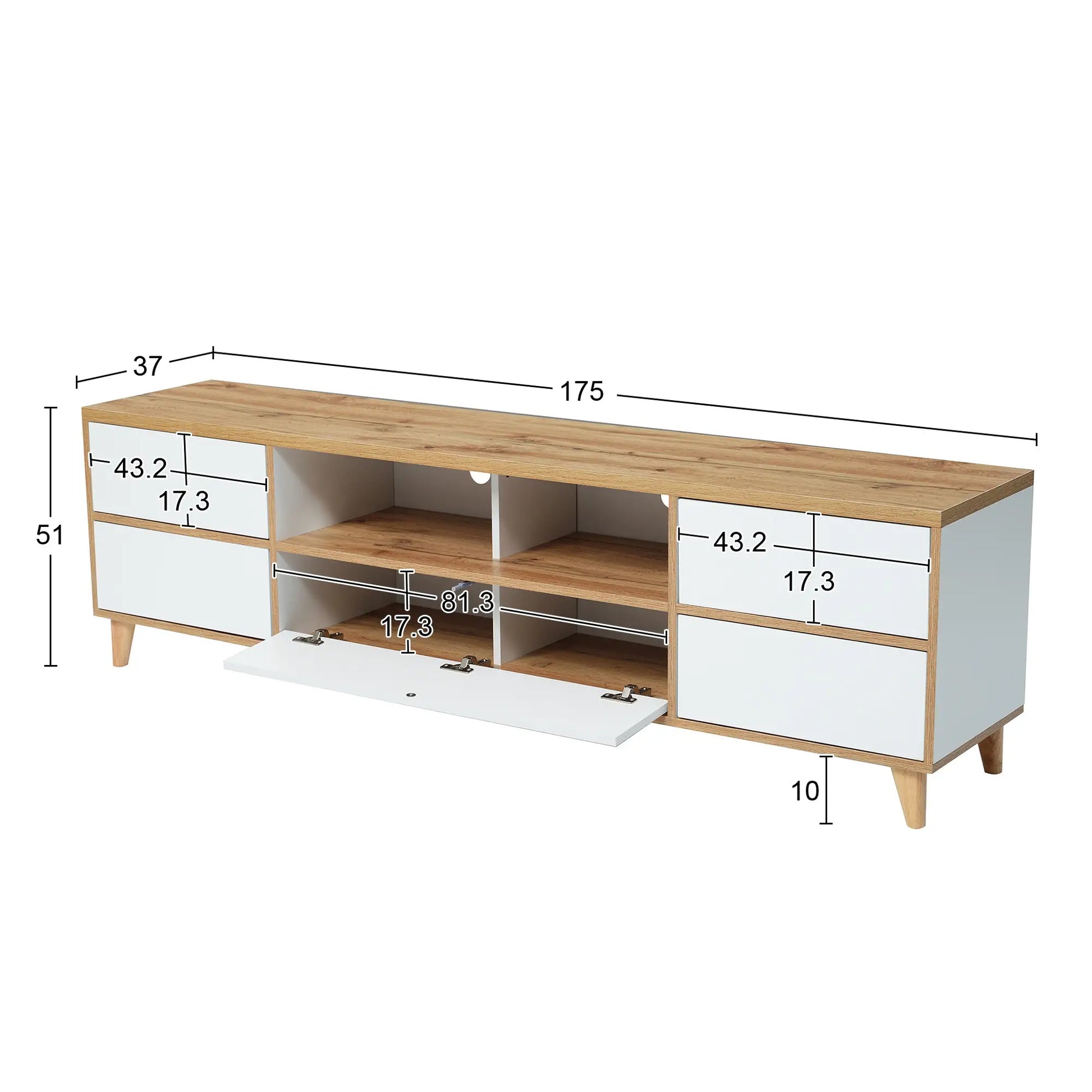 MUEBLE TV “RÚSTICO BLANCO WOOD” 175 CM image 4