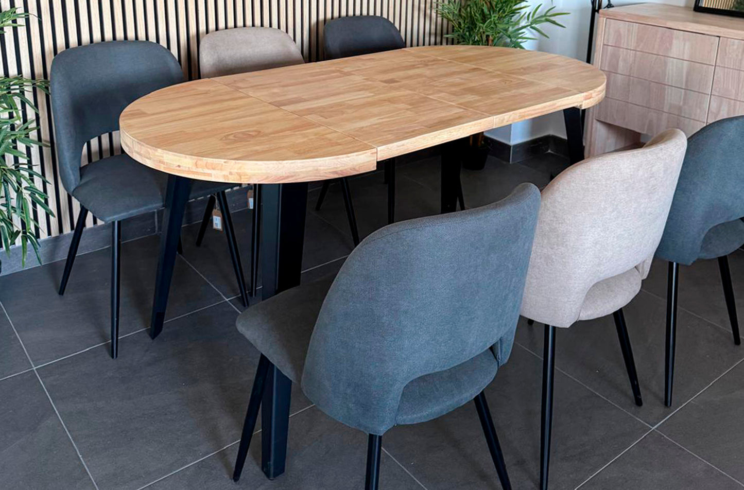 MESA DE COMEDOR REDONDA EXTENSIBLE BERG 80 image 6
