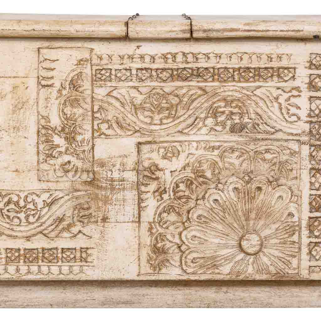 MESA DE CENTRO DALIAN ARTESANAL BLANCO ENVEJECIDO image 6