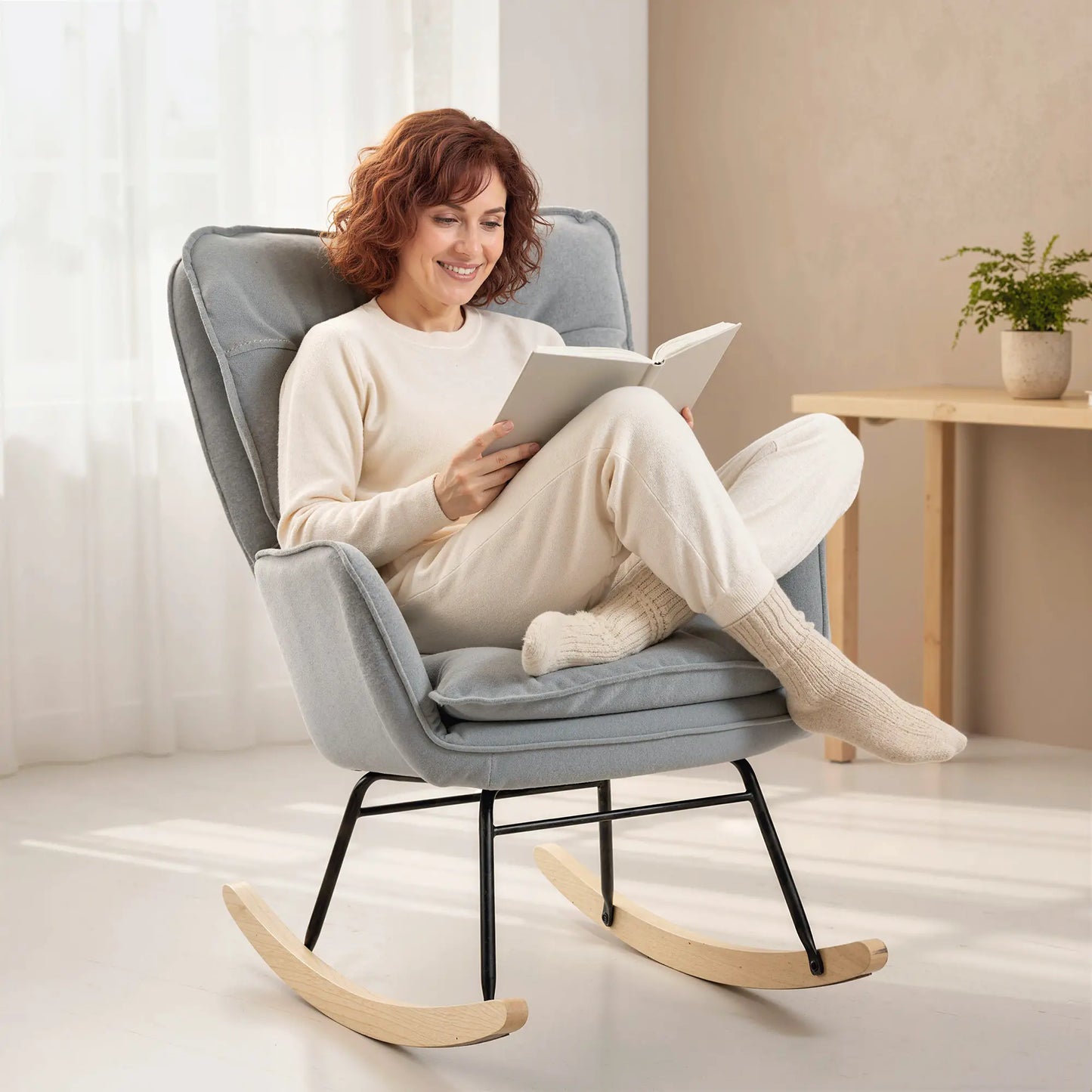 SILLA MECEDORA NUBA RELAX · BALANCÍN DE MADERA DE HAYA · IDEAL LACTANCIA image 10