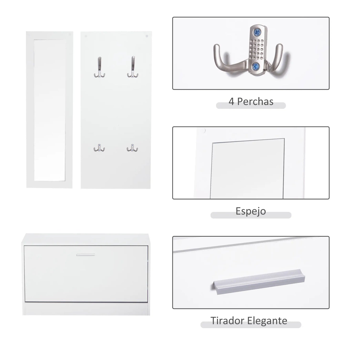 RECIBIDOR WHITE ENTRY SET 3 PIEZAS image 3